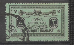 GRAND LIBAN - 1931-40 - Taxe TT N°YT. 32 - 3pi Noir Sur Vert - Oblitéré / Used - Gebruikt