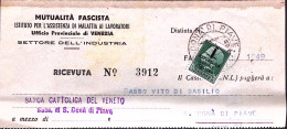 1944-R.S.I. IMPERIALE Sopr C.25 Su Avviso S. Donà Di Piave Per Distretto - Storia Postale