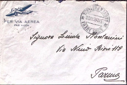 1938-ERITREA Lire 1 + Tre C.50 Al Verso Di Busta Via Aerea Addis Abeba (3.10) - Eritrea