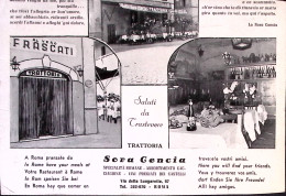 1960-ROMA Trattoria Della Sora Cencia Cartolina Pubblicitaria Viaggiata - Publicité
