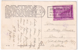 1950-VATICANO Basiliche Lire 35 (129) Isolato Su Cartolina (22.5) Per L'Austria - Andere & Zonder Classificatie