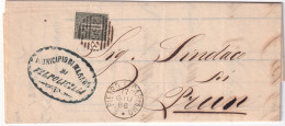 1886-MUNICIPIO Di MARANO Di VALPOLICELLA Ovale Collettoria BLUASTRO Su Piego S.  - Poststempel