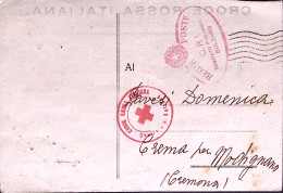 1943-CROCE ROSSA BOLZANO Ovale E Tondo Su Cartolina Franchigia Con Comunicazione - Cruz Roja