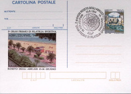 1994-ROSETO Degli ABRUZZI Gran Premio Filatelia Sportiva Cartolina Postale Lire  - Ganzsachen