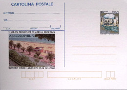 1994-ROSETO Degli ABRUZZI Gran Premio Filatelia Sportiva Cartolina Postale Lire  - Ganzsachen