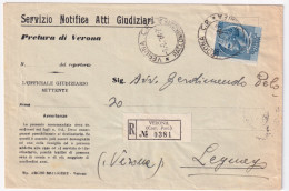 1960-Siracusana Lire 200 (816) Isolato Su Atti Giudiziari Verona (3.2) - 1946-60: Storia Postale
