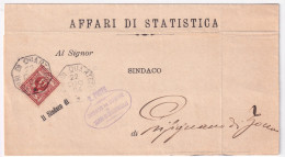 1894-TORRI DI QUARTESOLO Ottagonale Collettoria (22.12) Su Piego - Marcofilie
