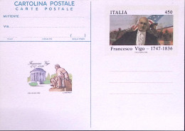 1986-Cartolina Postale Lire 450 Francesco Vigo Nuova - Postwaardestukken