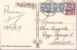 1929-VATICANO Conciliazione C. 5 E Coppia C.10 Su Cartolina (29.11) - Sonstige & Ohne Zuordnung