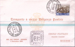 1950-SAN MARINO Corriera Postale San Marini-Riccione Annullo Speciale (2.9) Su B - Brieven En Documenten