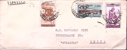 1961-OLIMPICA Lire 5, 60 E 110 Su Espresso Roma (17.5) - 1961-70: Marcophilie
