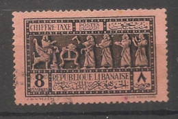 GRAND LIBAN - 1931-40 - Taxe TT N°YT. 34 - 8pi Noir Sur Rose - Oblitéré / Used - Usati