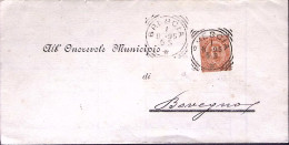 1895-BOVEGNO/Brescia Tondi Riquadrato In Arrivo Su Piego - Storia Postale