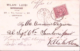 1898-LEGNAGO Milani Luigi Rappresentanze Intestazione A Stampa Su Cartolina Legn - Marcofilie