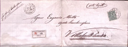 1889-effigie C.45 Isolato Su Carte Legali Raccomandate (busta Grande) Padova (2. - Marcofilie