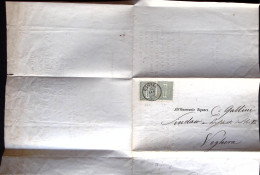 1865-CIFRA C.10 Nelle Due Tirature De La Rue + Torino Su Stampato Casale (15.7) - Poststempel