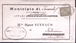 1898-FELONICA/MANTOVA Ottagonale Collettoria In Arrivo Al Verso Di Piego Comunal - Marcofilie