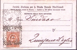 1894-VEROLANUOVA Tondo Riquadrato Su Lettera Completa Testo (11.6) Affrancata Ef - Poststempel