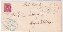 1885-GAVELLO Ottagonale Collettoria (7.8) Su Piego - Storia Postale