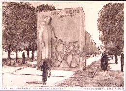 1933-Germania Cartolina Postale P.6 Celebrante Carl Benz Denkmals Nuova - Briefe U. Dokumente