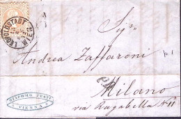 1872-AUSTRIA K.15 Bruno Su Lettera Completa Testo Leopoldstadt (13.8) Per Milano - Sonstige & Ohne Zuordnung