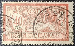 N°119 Merson 40c. Rouge Et Bleu. Cachet De 1903 à Sisteron - 1900-27 Merson