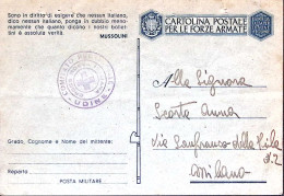 1943-CROCE ROSSA/Comitato Provinciale Udine Bollo Su Cartolina Franchigia Con Se - Rotes Kreuz