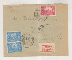 YUGOSLAVIA  1921 BEOGRAD  Nice Registered Priority Cover - Lettres & Documents