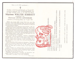 DP Walter Rimbaut 31j. ° Sint-Lievens-Esse Herzele 1926 † Gent 1957 X Leona Mangeleer // Van Snick De Temmerman - Devotion Images
