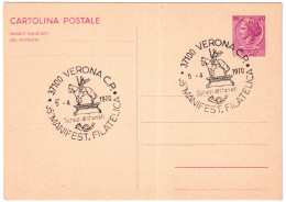1970-VERONA 35 Manifestazione Filatelica Annullo Speciale Su Cartolina Postale - 1961-70: Poststempel