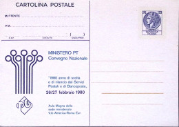 1980-Cartolina Postale Convegno Servizi Postali Lire 120 Nuova - Entiers Postaux