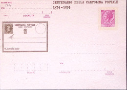 1974-CARTOLINE POSTALI Centenario Cartolina Postale Lire 40 E 55 Serie Completa  - Stamped Stationery