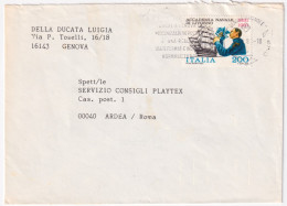 1981-ACCADEMIA NAVALE LIVORNO Lire 200 (1568) Isolato Su Busta - 1981-90: Poststempel