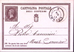 1875-LOVERE C.2 (14.8) Su Cartolina Postale Effigie C.10 - Postwaardestukken