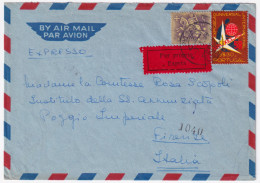 1959-PORTOGALLO Bruxelles E.3.30 + Sigillo C.5 Su Busta Aereoespresso Per Firenz - Poststempel (Marcophilie)