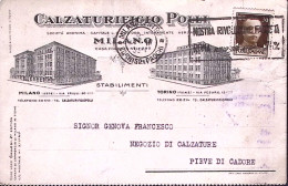 1933-MILANO Calzaturificio Polli Cartolina Con Intestazione A Stampa (17.3) Affr - Milano (Mailand)