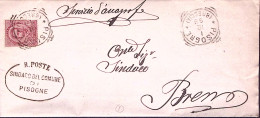 1899-PISOGNE Tondo Riquadrato (1.12) Su Piego Affrancata C.10 - Marcofilie