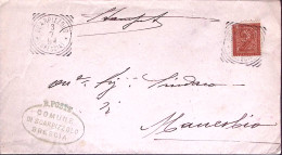 1894-CARPIZZOLO Tondo Riquadrato (3.7) Su Piego Affrancata C.2 - Storia Postale