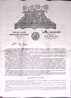 1873-NOVARA Lampazza Giovanni Orologiere Meccanico Circolare A Stampa Con Intest - Publicités