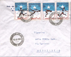1964-Somalia Giochi Olimpici Serie Completa Su Fdc Viaggiata Via Aerea Per L'Ita - Somalie (1960-...)