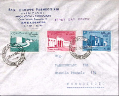 1963-Somalia 7^ Fiera Serie Completa Su Fdc Viaggiata Via Aerea Per L'Italia - Somalia (1960-...)