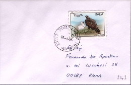 1995-UCCELLI Airone Cenerino Lire 600 Isolato Su Biglietto Visita - 1991-00: Poststempel