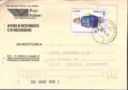 1999-Giornata Della Filatelia 13 Emissione Lire 800 Isolato Su Avviso Riceviment - 1991-00: Marcofilie