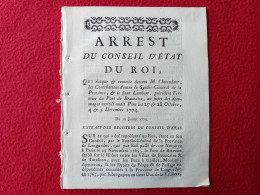 LOI PONT DE BEAUCAIRE TARASCON LAMBERT FERMIER DOMMAGES DE 1774 BAC MOULIN PEAGE DUC DE LA VRILLIERE - Historische Documenten