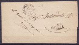 Italie - L. Datée 9 Novembre 1856 Càd VILLAFRANCA MARA /10 NOV 1856 Pour NIZZA (Nice) - Man. "L'Esattoria Di Villafranca - Lombardo-Vénétie