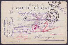 Carte (Kriegsgefangenensendung) Càd NIMES /15-7-1916 Pour Prisonnier (officier) à FRIEDBERG (Hessen) Réexpédiée à MAINZ  - Guerra Del 1914-18