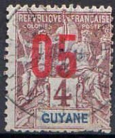 Guyane Poste Obl Yv: 67 Mi:68I Groupe Allégorique Mouchon (TB Cachet Rond) - Used Stamps