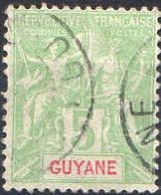 Guyane Poste Obl Yv: 43 Mi:43 Groupe Allégorique Mouchon (TB Cachet Rond) - Usati