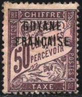 Guyane Taxe N** Yv: 8 Mi:4 Banderolle De Duval (Dent(s) 1 Peu Courte) - Unused Stamps