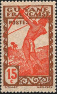 Guyane Poste N** Yv:174 Mi:196 Indigène Tirant à L'arc (Petit Def.gomme) - Unused Stamps